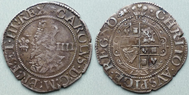 Charles I, Aberystwyth mint groat 1838/9 - 42 Charles I, Aberystwyth mint groat 1838/9 - 42
